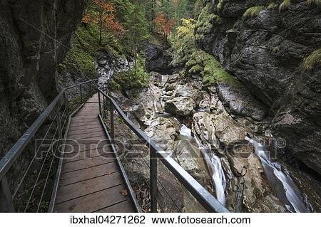 Stock Image - Starzlachklamm, Herbststimmung, Winkel bei Sonthofen, Oberallgau, Allgau, Bayern, Deutschland, Europa. Fotosearch