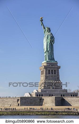 Stock Photograph - Statue of Liberty, Monument, America First, Freedom, New York, America, United States, North America. Fotosearch