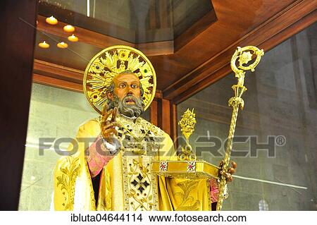 Statue of St. Nikolaus, Basilica San Nicola, Bari, Puglia, Italy, Europe View Large Photo Image Picture - Statue of St. Nikolaus, Basilica San Nicola, Bari, Puglia, Italy, Europe. Fotosearch