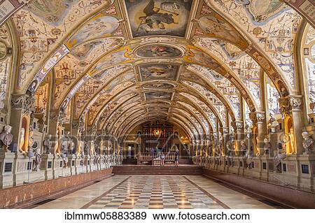Statues in the Renaissance Antiquarium or Hall of Antiquities in the Munich Residence, Munich, Upper Bavaria, Bavaria, Germany, Europe View Large Photo Image Stock Photo - Statues in the Renaissance Antiquarium or Hall of Antiquities in the Munich Residence, Munich, Upper Bavaria, Bavaria, Germany, Europe. Fotosearch