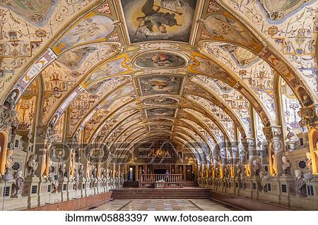 Statues in the Renaissance Antiquarium or Hall of Antiquities in the Munich Residence, Munich, Upper Bavaria, Bavaria, Germany, Europe View Large Photo Image Stock Photo - Statues in the Renaissance Antiquarium or Hall of Antiquities in the Munich Residence, Munich, Upper Bavaria, Bavaria, Germany, Europe. Fotosearch