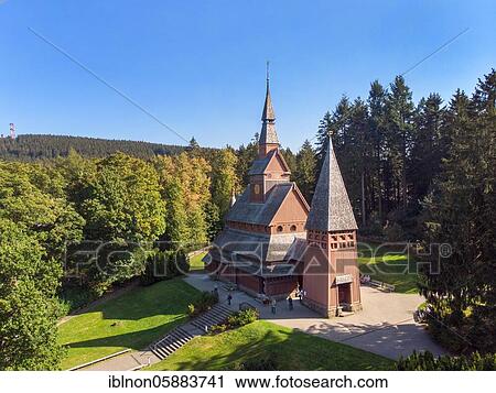 Stave church in Hahnenklee, Goslar, Lower Saxony, Germany, Europe View Large Photo Image Stock Image - Stave church in Hahnenklee, Goslar, Lower Saxony, Germany, Europe. Fotosearch