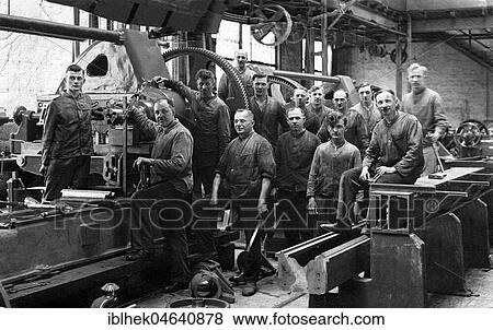 Stock Photo - Steel industry, mechanical engineering, 1940s, Germany, Europe. Fotosearch