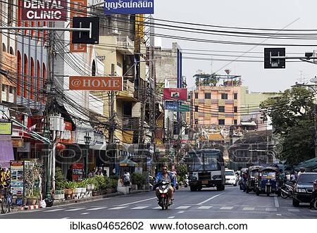 Street in Banglamphu, Thanon Chakraphathdi Phong, Phra Nakhon, Bangkok, Thailand, Asia View Large Photo Image Stock Image - Street in Banglamphu, Thanon Chakraphathdi Phong, Phra Nakhon, Bangkok, Thailand, Asia. Fotosearch