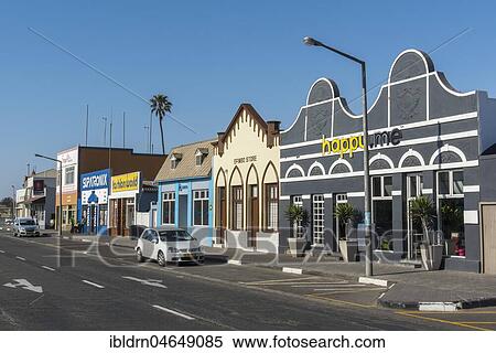 Street with restored houses from the colonial period, Swakopmund, Erongo District, Namibia, Africa View Large Photo Image Stock Photography - Street with restored houses from the colonial period, Swakopmund, Erongo District, Namibia, Africa. Fotosearch