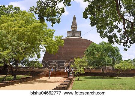Stock Photo - Stupa, Dagoba Rankoth Vehera, Polonnaruwa, Northern Central Province of Sri Lanka. Fotosearch