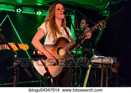 Picture - Swiss singer and songwriter Anna Kaenzig live with band in the Schüür Lucerne, Switzerland, Europe. Fotosearch