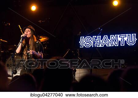 Stock Image - Swiss singer and songwriter Ishantu live at the Schüür Lucerne, Switzerland, Europe. Fotosearch