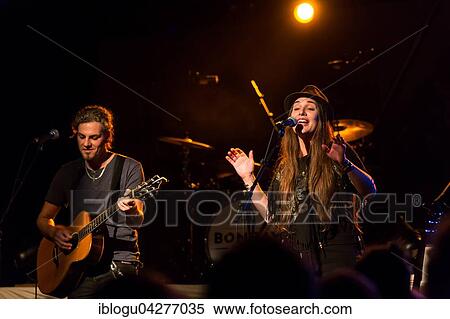 Stock Photography - Swiss singer and songwriter Ishantu live at the Schüür Lucerne, Switzerland, Europe. Fotosearch