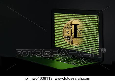 Symbol image cryptocurrency, digital currency, gold physical coin Litecoin laptop with digital binary code View Large Photo Image Stock Image - Symbol image cryptocurrency, digital currency, gold physical coin Litecoin laptop with digital binary code. Fotosearch