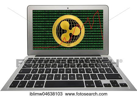 Symbol image Share price Cryptocurrency digital currency, gold coin Ripple Laptop binary code View Large Photo Image Stock Image - Symbol image Share price Cryptocurrency digital currency, gold coin Ripple Laptop binary code. Fotosearch