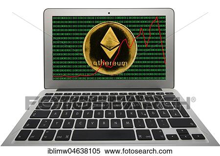 Symbol image Share price Cryptocurrency digital currency, gold coin Ethereum Laptop binary code View Large Photo Image Stock Photography - Symbol image Share price Cryptocurrency digital currency, gold coin Ethereum Laptop binary code. Fotosearch