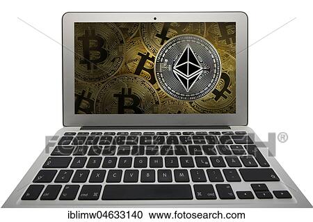 Symbol picture cryptocurrency, digital currency, silver coin Ethereum under gold coins Bitcoin on laptop display, cutout View Large Photo Image Stock Image - Symbol picture cryptocurrency, digital currency, silver coin Ethereum under gold coins Bitcoin on laptop display, cutout. Fotosearch