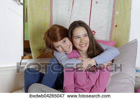 Teenager, Madchen, Freundinnen, umarmen sich, Freundschaft, Oberbayern Deutschland View Large Photo Image Stock Photo - Teenager, Madchen, Freundinnen, umarmen sich, Freundschaft, Oberbayern Deutschland. Fotosearch