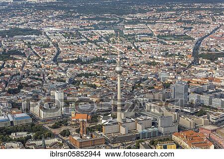 Television Tower with Red City Hall, St. Marienkirche and Alexanderplatz, Berlin, Germany, Europe View Large Photo Image Picture - Television Tower with Red City Hall, St. Marienkirche and Alexanderplatz, Berlin, Germany, Europe. Fotosearch