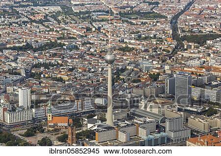 Television tower with St. Marienkirche and Alexanderplatz, Berlin, Germany, Europe View Large Photo Image Stock Photography - Television tower with St. Marienkirche and Alexanderplatz, Berlin, Germany, Europe. Fotosearch