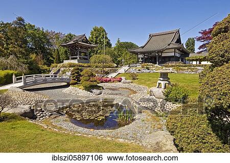 Temple Garden of the EKO House of Japanese Culture, Düsseldorf, North Rhine-Westphalia, Germany, Europe View Large Photo Image Stock Photograph - Temple Garden of the EKO House of Japanese Culture, Düsseldorf, North Rhine-Westphalia, Germany, Europe. Fotosearch