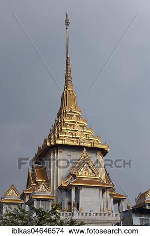Picture - Temple of the Golden Buddha, Wat Traimit, Samphanthawong, Bangkok, Thailand, Asia. Fotosearch