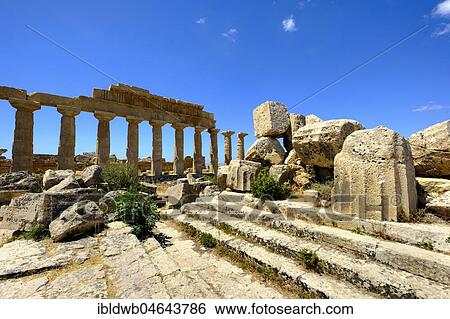 Temple ruin, temple C, Apollo temple, archaeological site, Selinunt, province of Trapani, Sicily, Italy, Europe View Large Photo Image Stock Photograph - Temple ruin, temple C, Apollo temple, archaeological site, Selinunt, province of Trapani, Sicily, Italy, Europe. Fotosearch