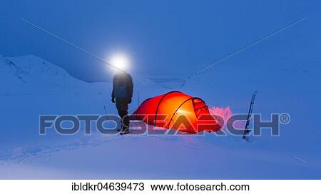 Tent with person in the snow, Kungsleden or king's trail, Province of Lapland, Sweden, Scandinavia, Europe View Large Photo Image Stock Image - Tent with person in the snow, Kungsleden or king's trail, Province of Lapland, Sweden, Scandinavia, Europe. Fotosearch