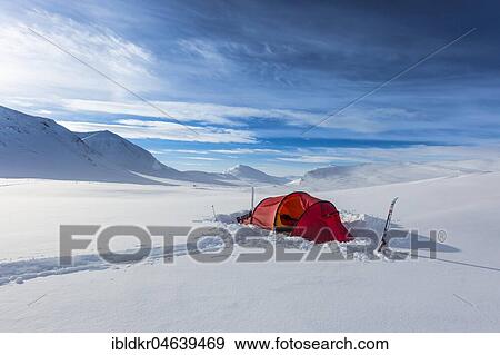Tent with person in the snow, Kungsleden or king's trail, Province of Lapland, Sweden, Scandinavia, Europe View Large Photo Image Stock Photo - Tent with person in the snow, Kungsleden or king's trail, Province of Lapland, Sweden, Scandinavia, Europe. Fotosearch