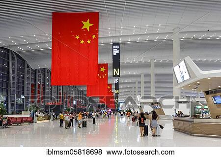 Stock Photo - Terminal 2 of Guangzhou Baiyun International Airport (CAN), Guangzhou, China, Asia. Fotosearch