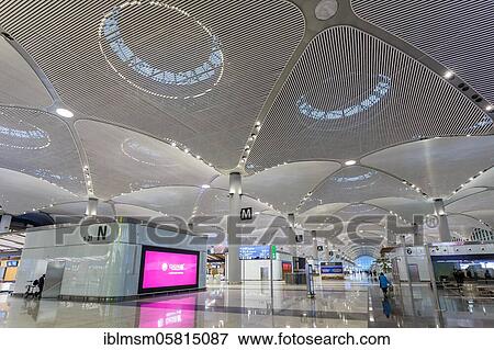 Terminal New Istanbul Airport (ISL/IST) in the, Istanbul, Turkey, Asia View Large Photo Image Stock Photo - Terminal New Istanbul Airport (ISL/IST) in the, Istanbul, Turkey, Asia. Fotosearch