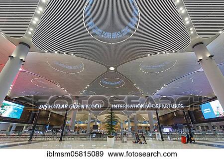 Terminal New Istanbul Airport (ISL/IST) in the, Istanbul, Turkey, Asia View Large Photo Image Stock Photo - Terminal New Istanbul Airport (ISL/IST) in the, Istanbul, Turkey, Asia. Fotosearch