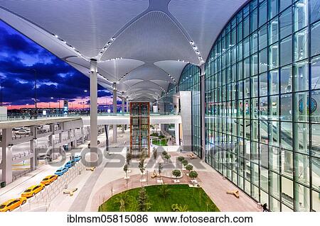 Terminal New Istanbul Airport (ISL/IST) in the, Istanbul, Turkey, Asia View Large Photo Image Stock Photograph - Terminal New Istanbul Airport (ISL/IST) in the, Istanbul, Turkey, Asia. Fotosearch