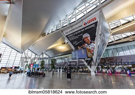 Picture - Terminal of Gdansk Airport Gdansk Lech Walesa Airport (GDN), Gdansk, Poland, Europe. Fotosearch