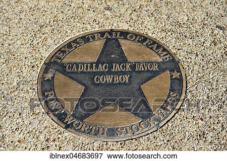 Texas Trail of Fame, Cadillac Jack, american rodeo rider, Stockyards National Historic District, Fort Worth, Texas, USA, North America View Large Photo Image Stock Photo - Texas Trail of Fame, Cadillac Jack, american rodeo rider, Stockyards National Historic District, Fort Worth, Texas, USA, North America. Fotosearch