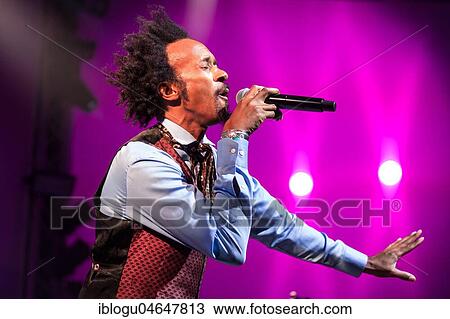 Stock Image - The American singer and songwriter Fantastic Negrito live at the 25th Blue Balls Festival in Lucerne, Switzerland, Europe. Fotosearch