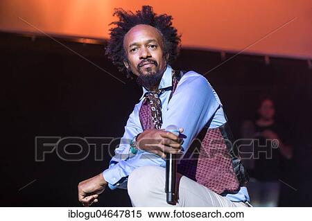 Stock Photography - The American singer and songwriter Fantastic Negrito live at the 25th Blue Balls Festival in Lucerne, Switzerland, Europe. Fotosearch