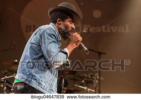 Stock Photo - The American soul singer and guitarist Cody Chesnutt live at the 25th Blue Balls Festival in Lucerne, Switzerland, Europe. Fotosearch