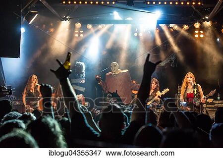 The American women's metal band The Iron Maidens, tribute band of the British heavy metal band Iron Maiden live in the Schüür Lucerne, Switzerland vocals Kirsten Rosenberg drumset Linda McDonald guitar Courtney Cox guitar Nita Strauss View Large Photo Image Stock Photo - The American women's metal band The Iron Maidens, tribute band of the British heavy metal band Iron Maiden live in the Schüür Lucerne, Switzerland vocals Kirsten Rosenberg drumset Linda McDonald guitar Courtney Cox guitar Nita Strauss. Fotosearch
