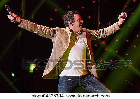 Picture - The Austrian pop singer and accordion player Marc Pircher live at the 16th Schlager Nacht in Lucerne, Switzerland, Europe. Fotosearch