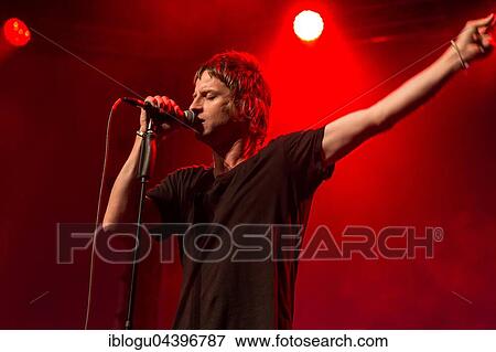 Stock Photo - The British bluesrock band The Temperance Movement live at the Blue Balls Festival Lucerne, Switzerland Phil Campbell, vocals Paul Sayer, guitar Nick Fyffe, bass Damon Wilson, drums. Fotosearch