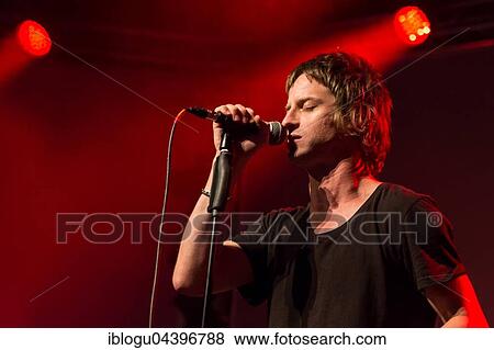 Stock Photo - The British bluesrock band The Temperance Movement live at the Blue Balls Festival Lucerne, Switzerland Phil Campbell, vocals Paul Sayer, guitar Nick Fyffe, bass Damon Wilson, drums. Fotosearch
