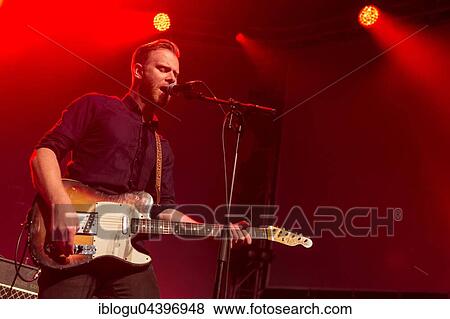 Stock Photo - The British bluesrock band The Temperance Movement live at the Blue Balls Festival Lucerne, Switzerland Phil Campbell, vocals Paul Sayer, guitar Nick Fyffe, bass Damon Wilson, drums. Fotosearch