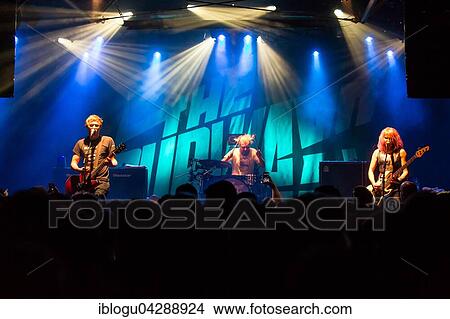 Picture - The British indie rock band The Subways live in the Schüür Lucerne, Switzerland Billy Lunn: vocals and guitar Charlotte Cooper: vocals and bass Josh Morgan: drums. Fotosearch