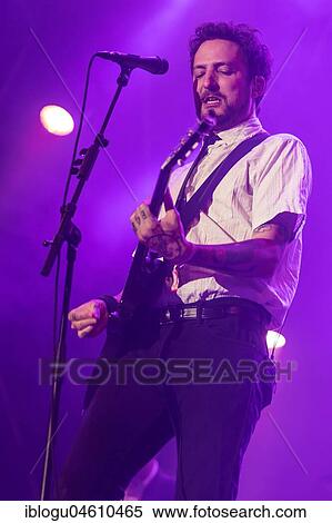 Stock Photography - The British musician Frank Turner & The Sleeping Souls live at the 27th Heitere Open Air in Zofingen, Aargau, Switzerland, Europe. Fotosearch