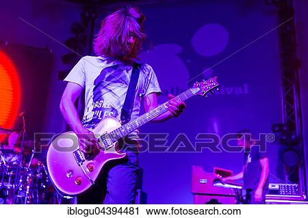 Stock Image - The British musician Steven Wilson live at the Blue Balls Festival Lucerne, Switzerland, Europe. Fotosearch