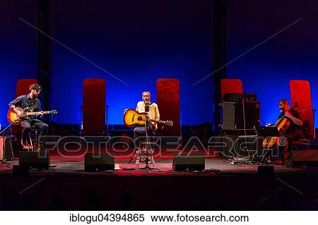 Stock Photography - The British singer and songwriter Ala. ni live at the Blue Balls Festival Lucerne, Switzerland, Europe. Fotosearch