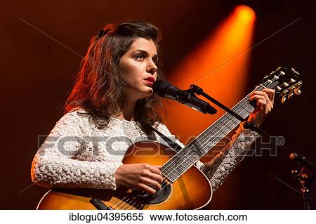 Stock Photography - The British singer and songwriter Katie Melua live at the Blue Balls Festival Lucerne, Switzerland, Europe. Fotosearch