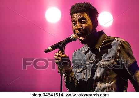 Picture - The British singer and songwriter Samm Henshaw live at the 25th Blue Balls Festival in Lucerne, Switzerland, Europe. Fotosearch