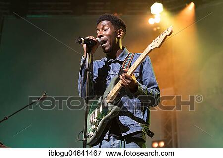 Stock Photo - The British singer and songwriter Samm Henshaw live at the 25th Blue Balls Festival in Lucerne, Switzerland, Europe. Fotosearch