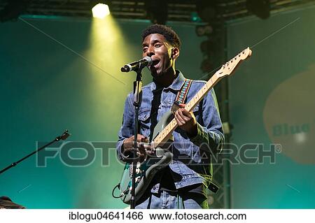 Stock Photograph - The British singer and songwriter Samm Henshaw live at the 25th Blue Balls Festival in Lucerne, Switzerland, Europe. Fotosearch