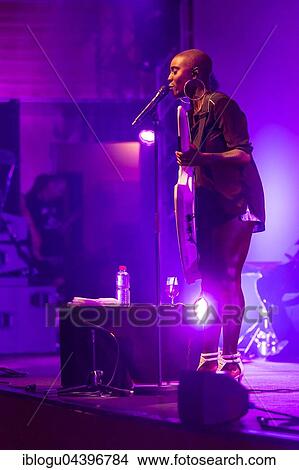 Picture - The British soul pop singer Laura Mvula live at the Blue Balls Festival Lucerne, Switzerland, Europe. Fotosearch