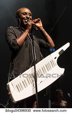 Stock Image - The British soul pop singer Laura Mvula live at the Blue Balls Festival Lucerne, Switzerland, Europe. Fotosearch