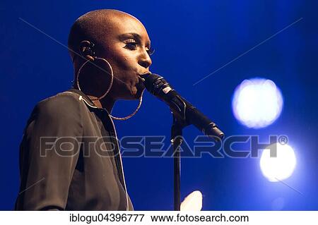 Stock Photo - The British soul pop singer Laura Mvula live at the Blue Balls Festival Lucerne, Switzerland, Europe. Fotosearch